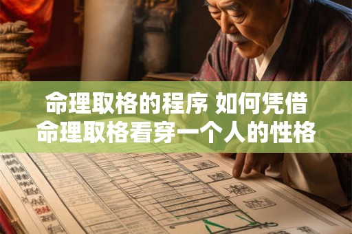 命理取格的程序 如何凭借命理取格看穿一个人的性格