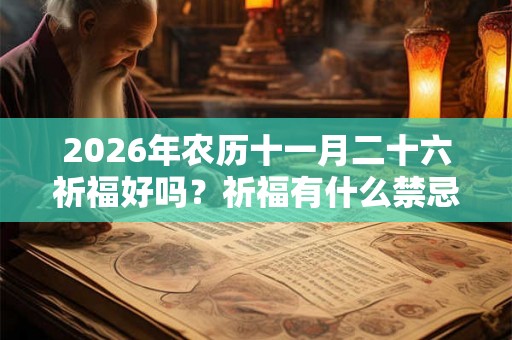 2026年农历十一月二十六祈福好吗?祈福有什么禁忌? 2026年农历十一月二十六祈福好吗?祈福有什么禁忌?