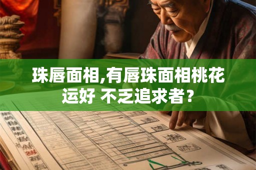 珠唇面相,有唇珠面相桃花运好 不乏追求者？