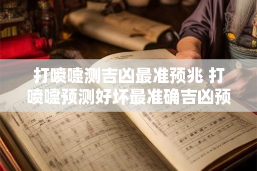 打喷嚏测吉凶最准预兆 打喷嚏预测好坏最准确吉凶预兆