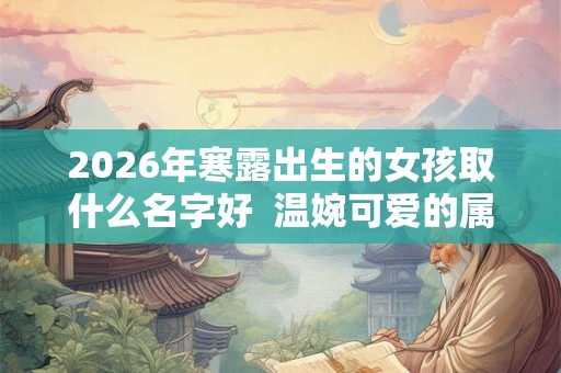 2026年寒露出生的女孩取什么名字好  温婉可爱的属牛女宝宝名字