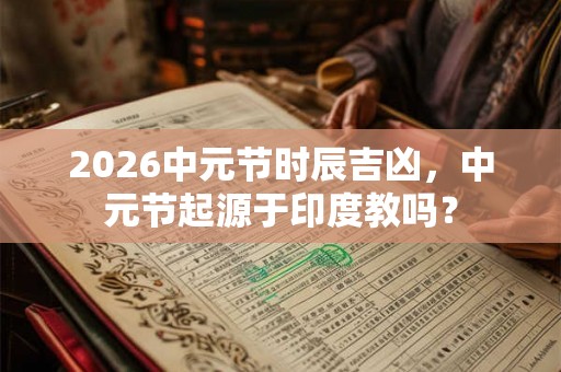 2026中元节时辰吉凶，中元节起源于印度教吗？