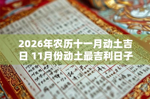 2026年农历十一月动土吉日 11月份动土最吉利日子