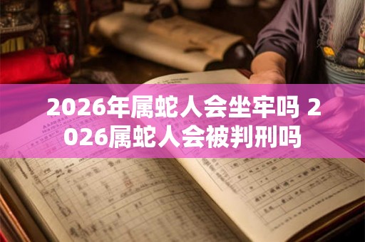 2026年属蛇人会坐牢吗 2026属蛇人会被判刑吗 2026年属蛇人会坐牢吗 2026属蛇人会被判刑吗