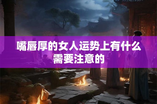 嘴唇厚的女人运势上有什么需要注意的