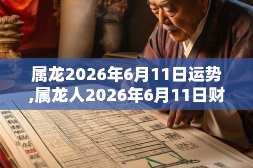 属龙2026年6月11日运势,属龙人2026年6月11日财运,生肖龙2026年6月11日运势