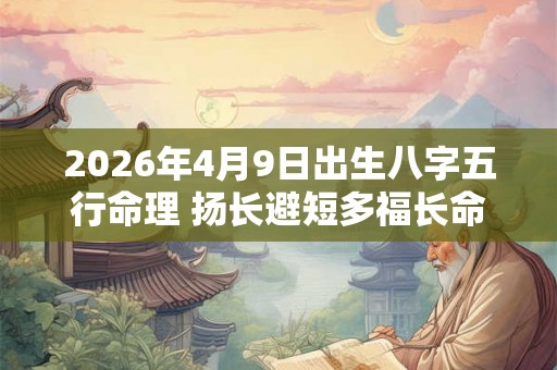 2026年4月9日出生八字五行命理 扬长避短多福长命