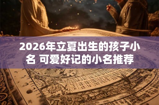 2026年立夏出生的孩子小名 可爱好记的小名推荐