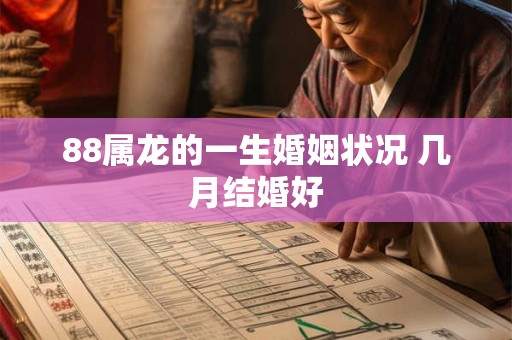 88属龙的一生婚姻状况 几月结婚好