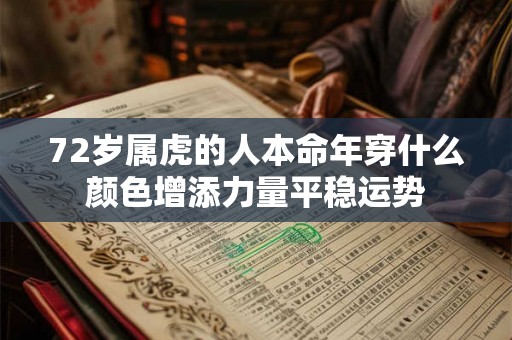 72岁属虎的人本命年穿什么颜色增添力量平稳运势