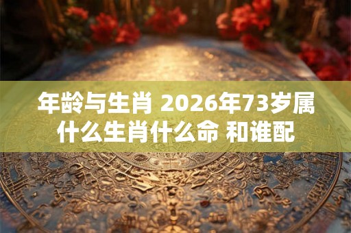 年龄与生肖 2026年73岁属什么生肖什么命 和谁配
