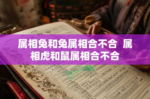 属相兔和兔属相合不合  属相虎和鼠属相合不合