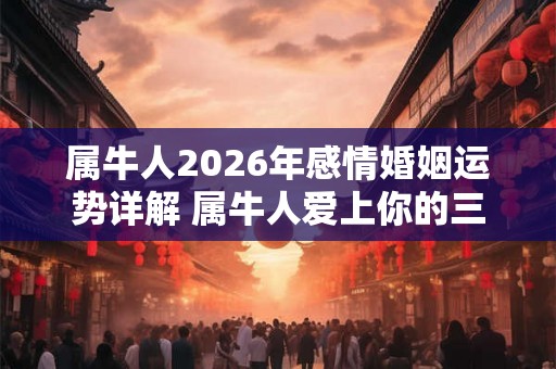 属牛人2026年感情婚姻运势详解 属牛人爱上你的三大表现