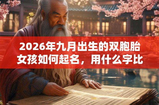 2026年九月出生的双胞胎女孩如何起名，用什么字比较好