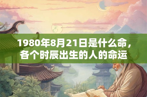 1980年8月21日是什么命，各个时辰出生的人的命运