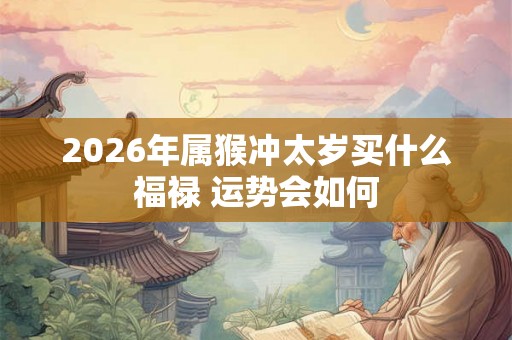 2026年属猴冲太岁买什么福禄 运势会如何