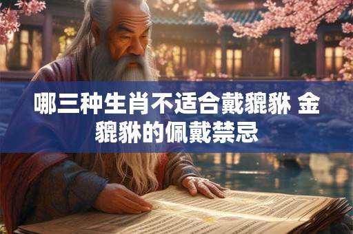 哪三种生肖不适合戴貔貅 金貔貅的佩戴禁忌