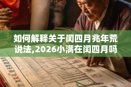 如何解释关于闰四月兆年荒说法,2026小满在闰四月吗？