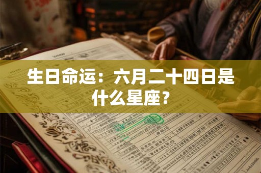 生日命运:六月二十四日是什么星座? 生日命运:六月二十四日是什么星座?