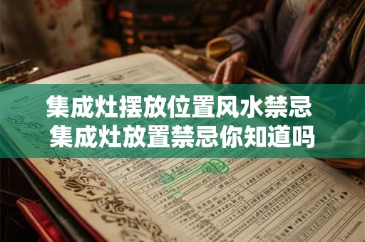 集成灶摆放位置风水禁忌 集成灶放置禁忌你知道吗