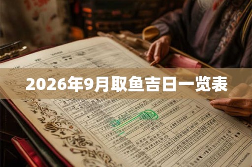 2026年9月取鱼吉日一览表 2026年9月取鱼吉日一览表