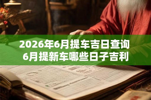 2026年6月提车吉日查询 6月提新车哪些日子吉利