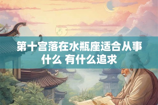第十宫落在水瓶座适合从事什么 有什么追求