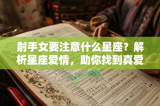 射手女要注意什么星座？解析星座爱情，助你找到真爱！