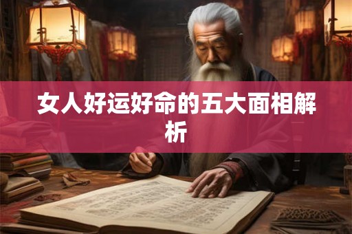 女人好运好命的五大面相解析