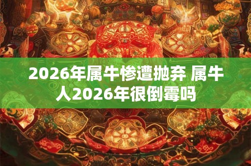 2026年属牛惨遭抛弃 属牛人2026年很倒霉吗