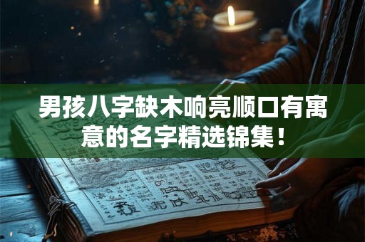 男孩八字缺木响亮顺口有寓意的名字精选锦集！
