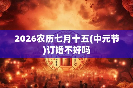 2026农历七月十五(中元节)订婚不好吗 2026农历七月十五(中元节)订婚不好吗