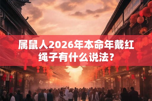 属鼠人2026年本命年戴红绳子有什么说法？