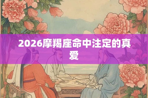 2026摩羯座命中注定的真爱