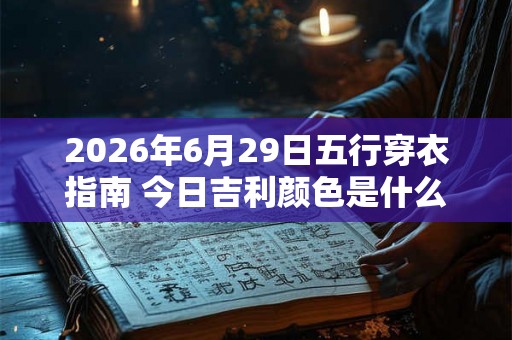 2026年6月29日五行穿衣指南 今日吉利颜色是什么