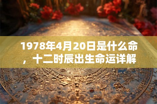 1978年4月20日是什么命，十二时辰出生命运详解