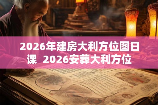 2026年建房大利方位图日课  2026安葬大利方位