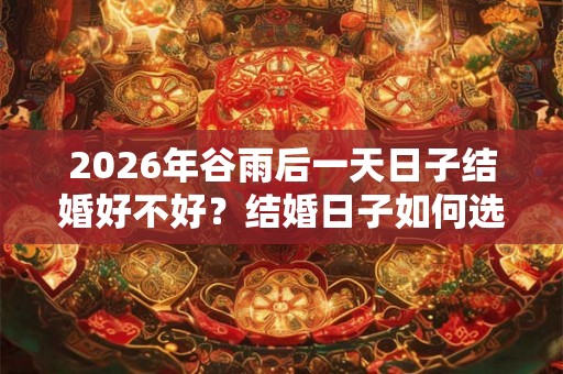 2026年谷雨后一天日子结婚好不好？结婚日子如何选择？