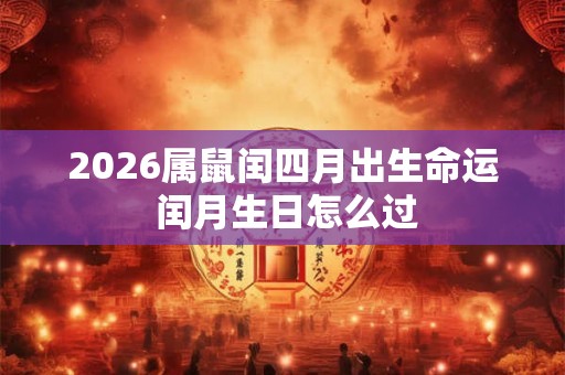 2026属鼠闰四月出生命运 闰月生日怎么过 2026属鼠闰四月出生命运 闰月生日怎么过