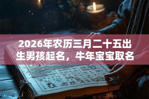 2026年农历三月二十五出生男孩起名，牛年宝宝取名的技巧！