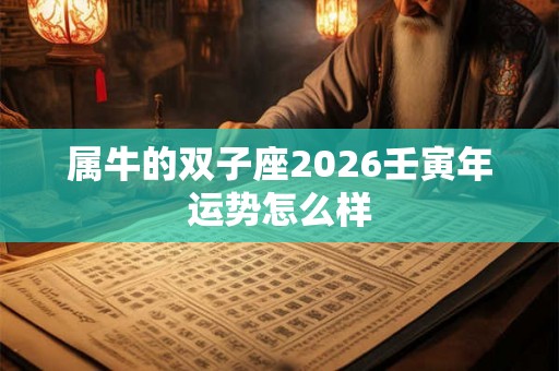 属牛的双子座2026壬寅年运势怎么样
