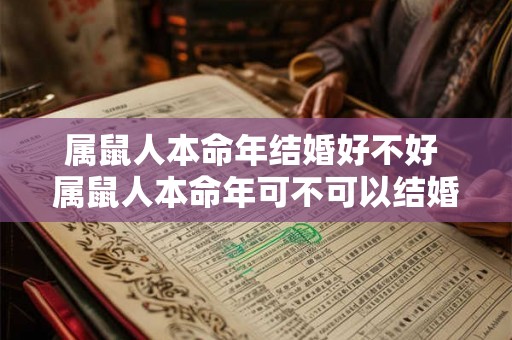 属鼠人本命年结婚好不好 属鼠人本命年可不可以结婚