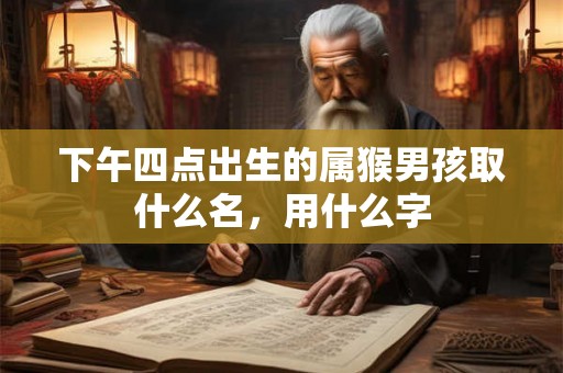 下午四点出生的属猴男孩取什么名，用什么字