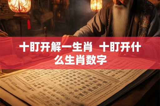 十盯开解一生肖  十盯开什么生肖数字