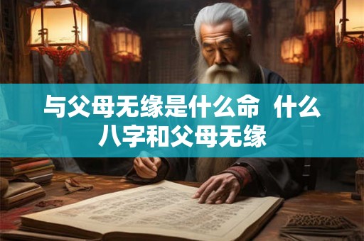 与父母无缘是什么命 什么八字和父母无缘 与父母无缘是什么命 什么八字和父母无缘
