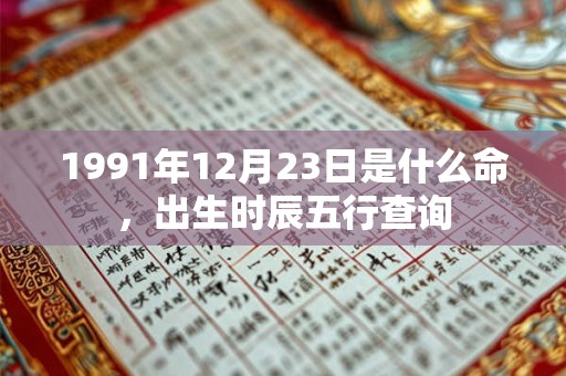 1991年12月23日是什么命,出生时辰五行查询 1991年12月23日是什么命,出生时辰五行查询