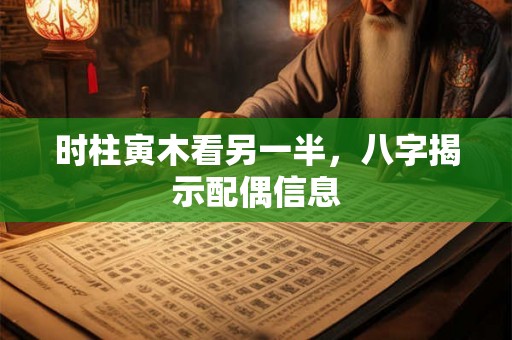 时柱寅木看另一半，八字揭示配偶信息