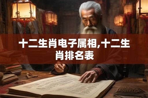 十二生肖电子属相,十二生肖排名表