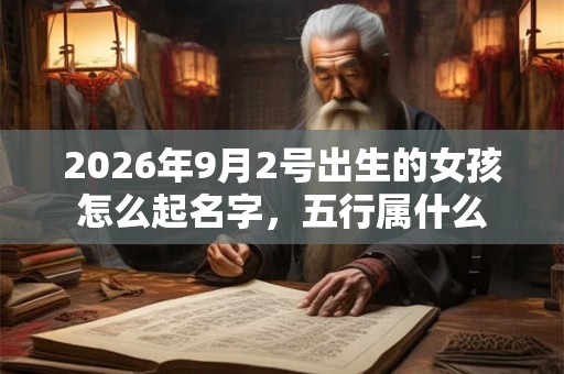 2026年9月2号出生的女孩怎么起名字，五行属什么