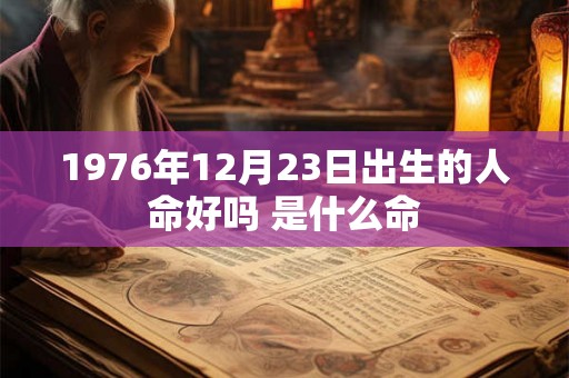 1976年12月23日出生的人命好吗 是什么命